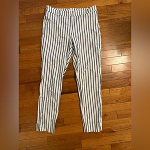 H&M white and black striped pants